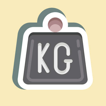 Sticker Weight. suitable for education symbol. simple design editable. design template vector. simple illustrationのイラスト素材