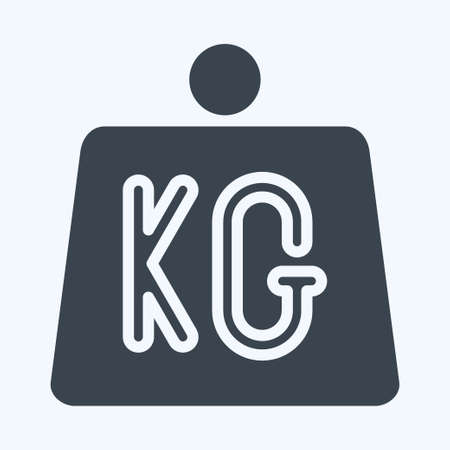 Icon Weight. suitable for education symbol. glyph style. simple design editable. design template vector. simple illustrationのイラスト素材