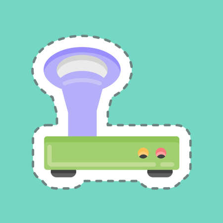 Sticker line cut Vintage Scale. suitable for education symbol. simple design editable. design template vector. simple illustrationのイラスト素材