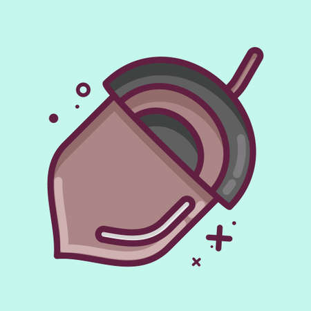 Icon Acorn. suitable for Nuts symbol. MBE style. simple design editable. design template vector. simple illustrationのイラスト素材