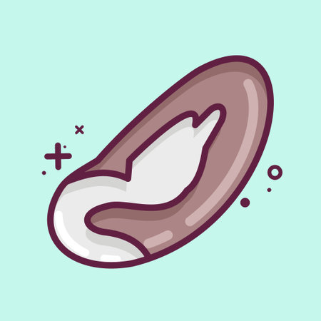 Icon Brazil Nut. suitable for Nuts symbol. MBE style. simple design editable. design template vector. simple illustrationのイラスト素材
