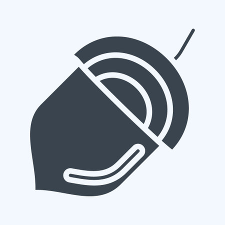 Icon Acorn. suitable for Nuts symbol. glyph style. simple design editable. design template vector. simple illustrationのイラスト素材