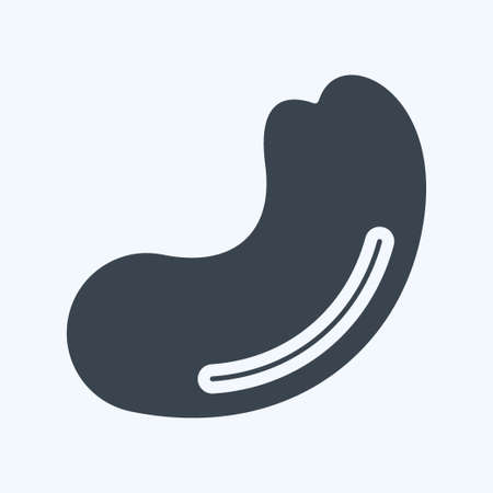 Icon Cashew. suitable for Nuts symbol. glyph style. simple design editable. design template vector. simple illustrationのイラスト素材