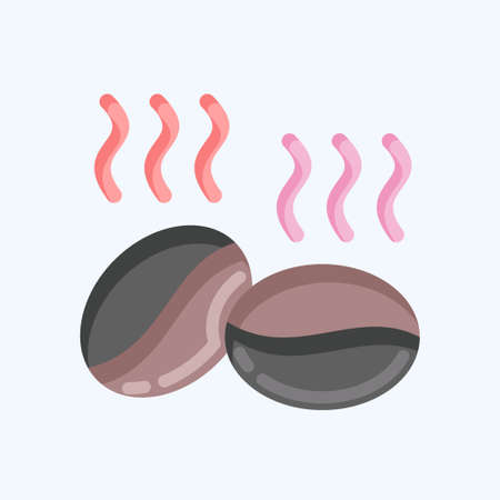 Icon Coffee Beans. suitable for Nuts symbol. flat style. simple design editable. design template vector. simple illustrationのイラスト素材