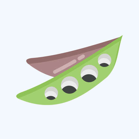 Icon Peas. suitable for Nuts symbol. flat style. simple design editable. design template vector. simple illustrationのイラスト素材