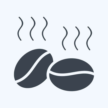 Icon Coffee Beans. suitable for Nuts symbol. glyph style. simple design editable. design template vector. simple illustrationのイラスト素材