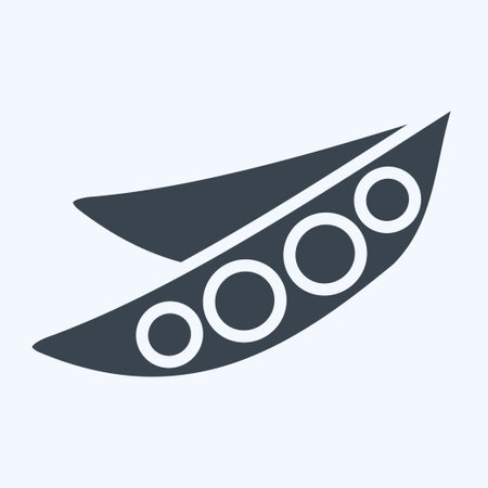 Icon Peas. suitable for Nuts symbol. glyph style. simple design editable. design template vector. simple illustrationのイラスト素材