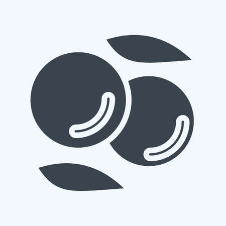 Icon Lentil. suitable for Nuts symbol. glyph style. simple design editable. design template vector. simple illustrationのイラスト素材