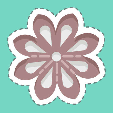 Icon Star Anise. suitable for Nuts symbol. MBE style. simple design editable. design template vector. simple illustrationのイラスト素材