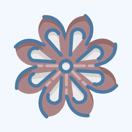 Icon Star Anise. suitable for Nuts symbol. doodle style. simple design editable. design template vector. simple illustrationのイラスト素材