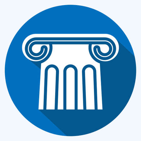 Icon Antiquity. suitable for education symbol. long shadow style. simple design editable. design template vector. simple illustrationのイラスト素材