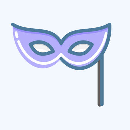 Icon Masquerade. suitable for education symbol. doodle style. simple design editable. design template vector. simple illustrationのイラスト素材