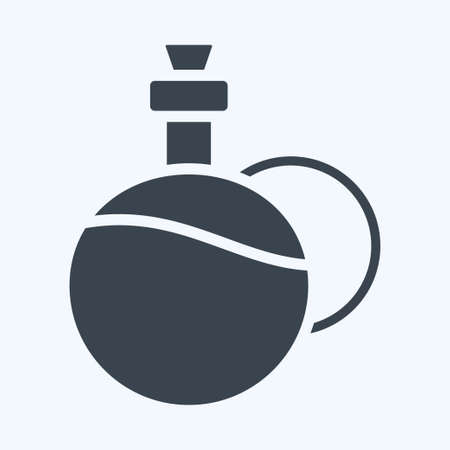 Icon Olive Oil. suitable for education symbol. glyph style. simple design editable. design template vector. simple illustrationのイラスト素材