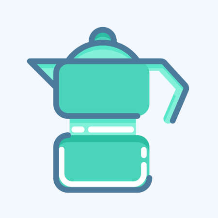Icon Moka Pot. suitable for education symbol. doodle style. simple design editable. design template vector. simple illustrationのイラスト素材