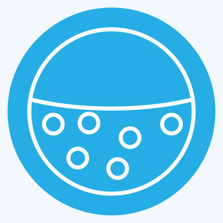 Icon Anti Pill. suitable for sportswear symbol. blue eyes style. simple design editable. design template vector. simple illustrationのイラスト素材