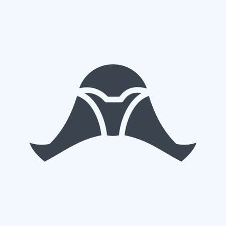 Icon Detachable Hood. suitable for sportswear symbol. glyph style. simple design editable. design template vector. simple illustrationのイラスト素材