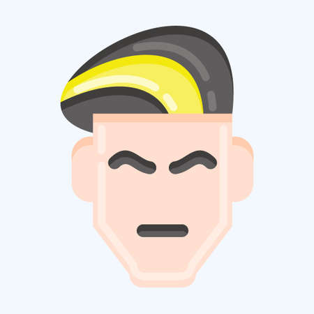 Icon Haircut. suitable for Barbershop symbol. flat style. simple design editable. design template...