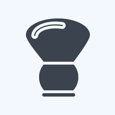Icon Shaving Brush. suitable for Barbershop symbol. glyph style. simple design editable. design template vector. simple illustrationのイラスト素材