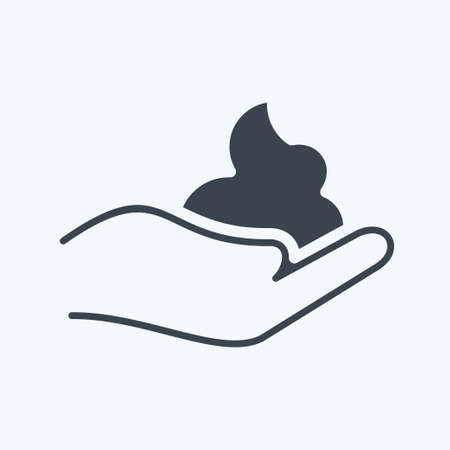 Icon Shave Foam. suitable for Barbershop symbol. glyph style. simple design editable. design template vector. simple illustrationのイラスト素材