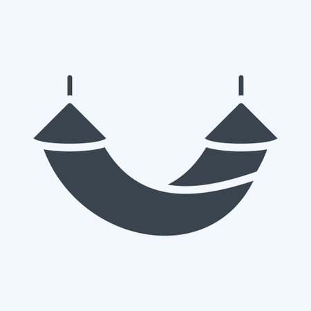 Icon Hammock. suitable for Summer symbol. glyph style. simple design editable. design template vector. simple illustrationのイラスト素材