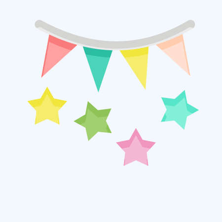 Icon Party. suitable for Summer symbol. flat style. simple design editable. design template vector. simple illustrationのイラスト素材