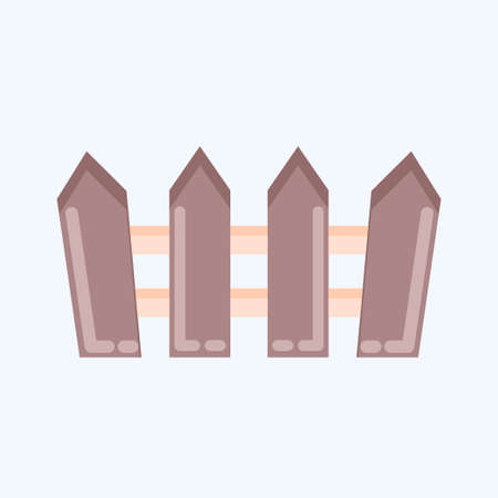 Icon Fence. suitable for Garden symbol. flat style. simple design editable. design template vector. simple illustrationのイラスト素材