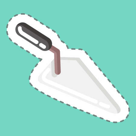 Sticker line cut Trowel. suitable for Garden symbol. simple design editable. design template vector. simple illustrationのイラスト素材