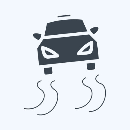 Icon Stability Control. suitable for Automotive symbol. glyph style. simple design editable. design template vector. simple illustrationのイラスト素材