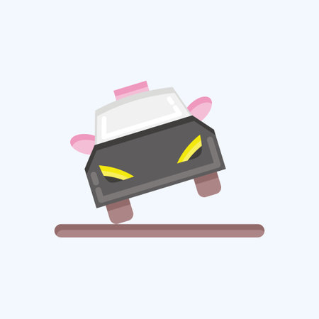 Icon Car Tilt. suitable for Automotive symbol. flat style. simple design editable. design template vector. simple illustrationのイラスト素材