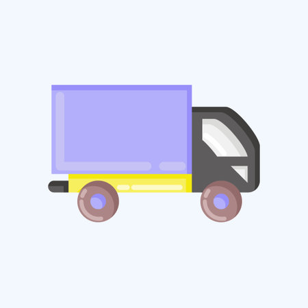 Icon Truck. suitable for Automotive symbol. flat style. simple design editable. design template vector. simple illustrationのイラスト素材