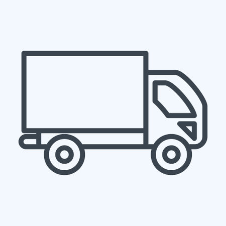 Icon Truck. suitable for Automotive symbol. line style. simple design editable. design template vector. simple illustrationのイラスト素材