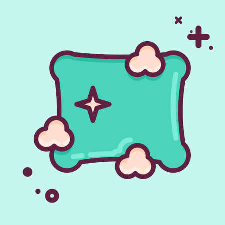 Icon Pillow Clean. related to Laundry symbol. MBE style. simple design editable. simple illustration, good for printsのイラスト素材