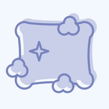 Icon Pillow Clean. related to Laundry symbol. two tone style. simple design editable. simple illustration, good for printsのイラスト素材
