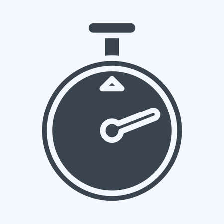 Icon Timer. related to Laundry symbol. glyph style. simple design editable. simple illustration, good for printsのイラスト素材