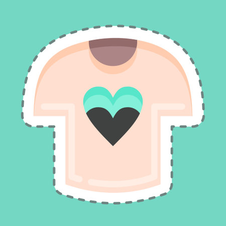 Sticker line cut Stai Removal. related to Laundry symbol. simple design editable. simple illustration, good for printsのイラスト素材