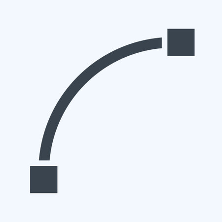 Icon Draw Arc. related to Graphic Design Tools symbol. glyph style. simple design editable. simple illustration. simple vector iconsのイラスト素材