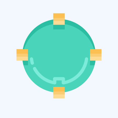 Icon Draw Circle. related to Graphic Design Tools symbol. flat style. simple design editable. simple illustration. simple vector iconsのイラスト素材