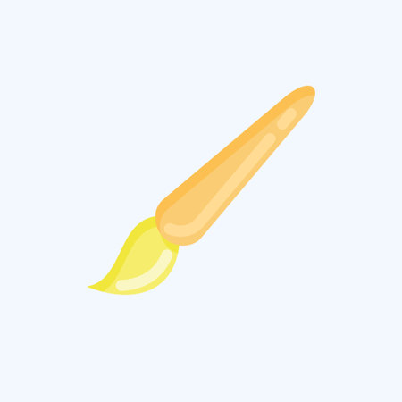 Icon Paint Brush. related to Graphic Design Tools symbol. flat style. simple design editable. simple illustration. simple vector iconsのイラスト素材