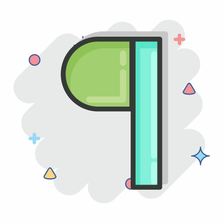Icon Paragraph. related to Graphic Design Tools symbol. Comic Style. simple design editable. simple illustration. simple vector iconsのイラスト素材