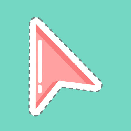 Sticker line cut Selector. related to Graphic Design Tools symbol. simple design editable. simple illustration. simple vectorのイラスト素材