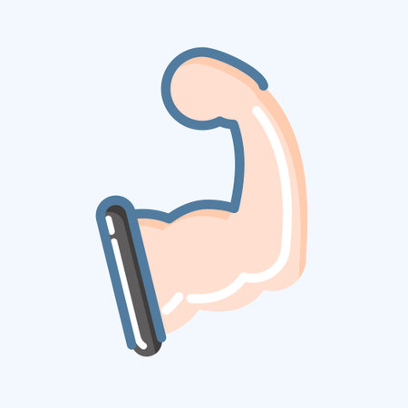 Icon Arm. related to Combat Sport symbol. doodle style. simple design editable. simple illustration.boxingのイラスト素材