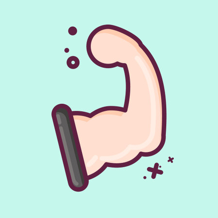 Icon Arm. related to Combat Sport symbol. MBE style. simple design editable. simple illustration.boxingのイラスト素材