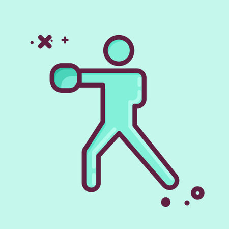 Icon Boxing. related to Combat Sport symbol. MBE style. simple design editable. simple illustration.boxingのイラスト素材