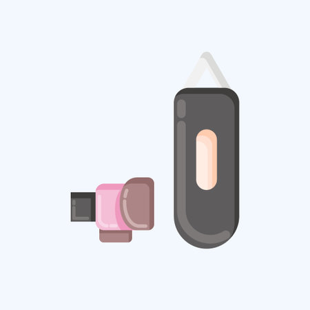 Icon Training. related to Combat Sport symbol. flat style. simple design editable. simple illustration.boxingのイラスト素材