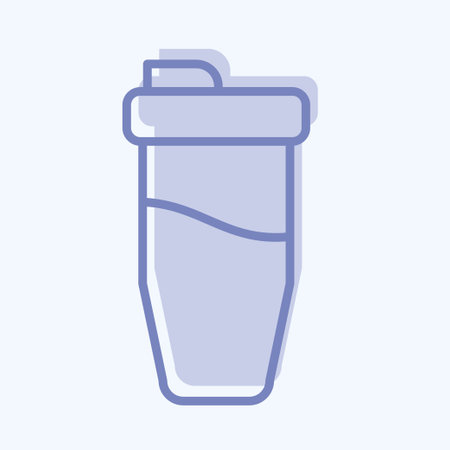 Icon Protein Shake. related to Combat Sport symbol. two tone style. simple design editable. simple illustration.boxingのイラスト素材