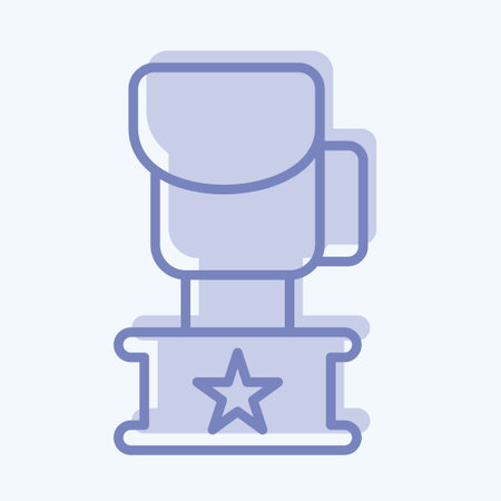 Icon Trophy. related to Combat Sport symbol. two tone style. simple design editable. simple illustration.boxingのイラスト素材
