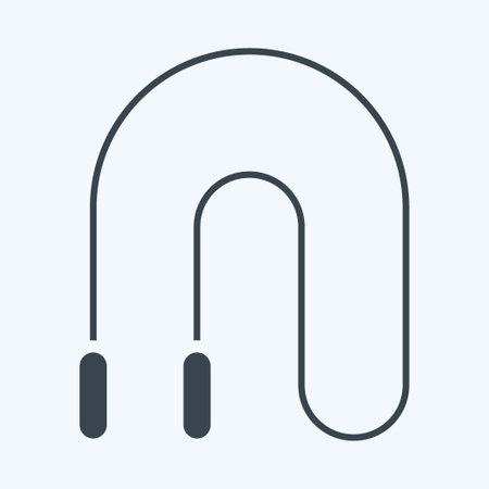 Icon Skipping Rope. related to Combat Sport symbol. glyph style. simple design editable. simple illustration.boxingのイラスト素材