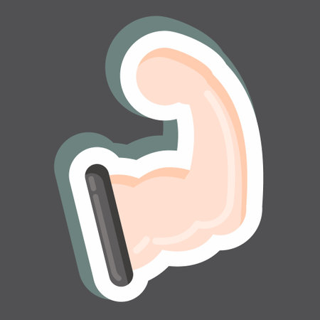 Sticker Arm. related to Combat Sport symbol. simple design editable. simple illustration.boxingのイラスト素材