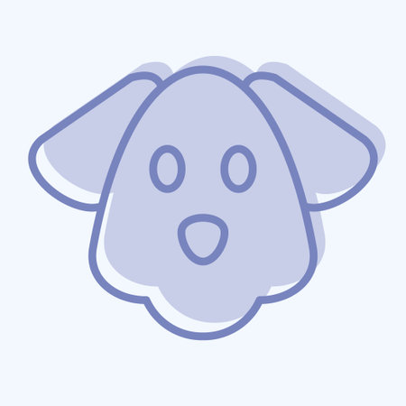 Icon Dog. related to Animal Head symbol. two tone style. simple design editable. simple illustration. cute. educationのイラスト素材