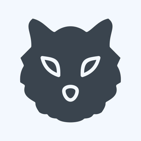Icon Tiger. related to Animal Head symbol. glyph style. simple design editable. simple illustration. cute. educationのイラスト素材